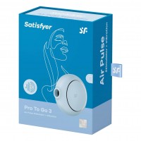 Satisfyer Pro To Go 3 - akkus, csiklóizgató vibrátor (kék) 66495 termék bemutató kép
