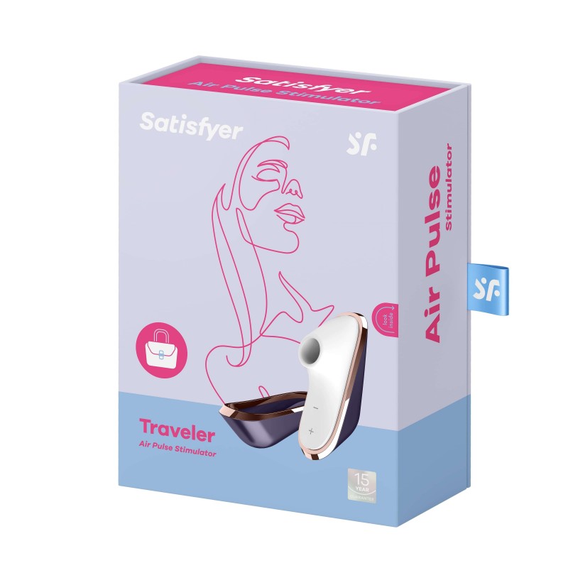 Satisfyer Pro Traveler - utazó akkus csiklóizgató (fekete-fehér) 45659 termék bemutató kép