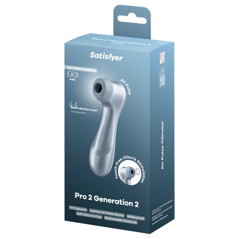 Satisfyer Pro2 Gen2 - léghullámos csiklóizgató (kék) 125670 termék bemutató kép