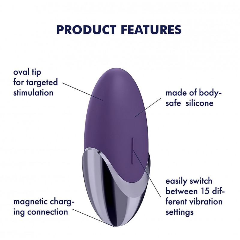 Satisfyer Purple Pleasure - akkus csikló vibrátor (lila) 117317 termék bemutató kép