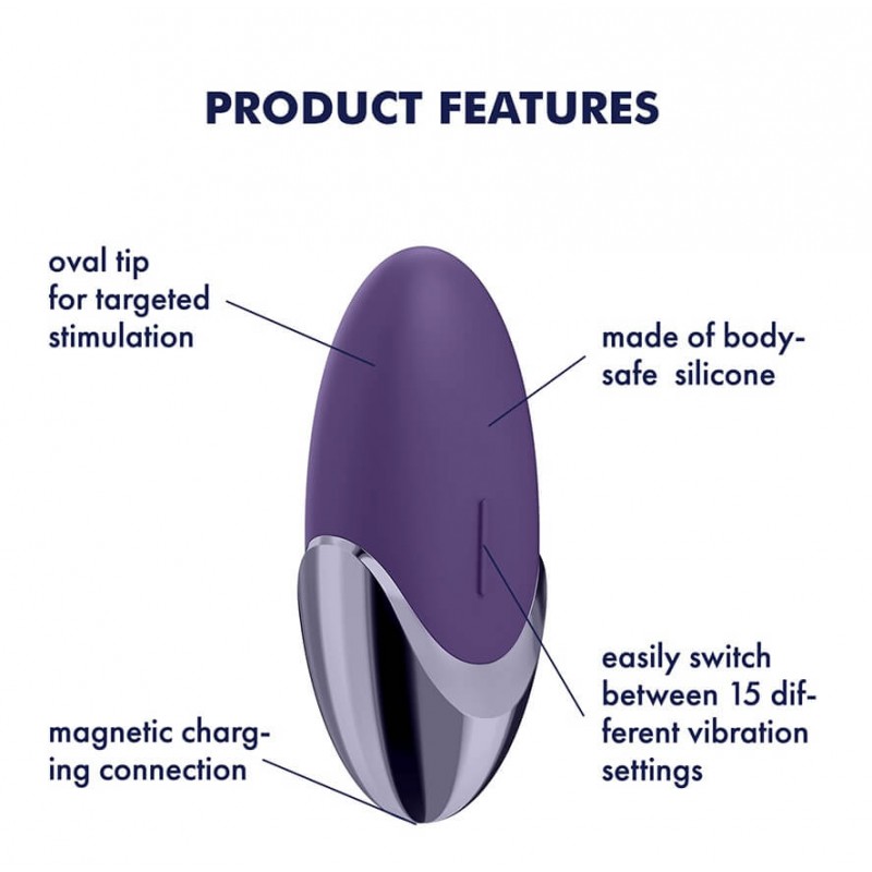 Satisfyer Purple Pleasure - akkus csikló vibrátor (lila) 45689 termék bemutató kép