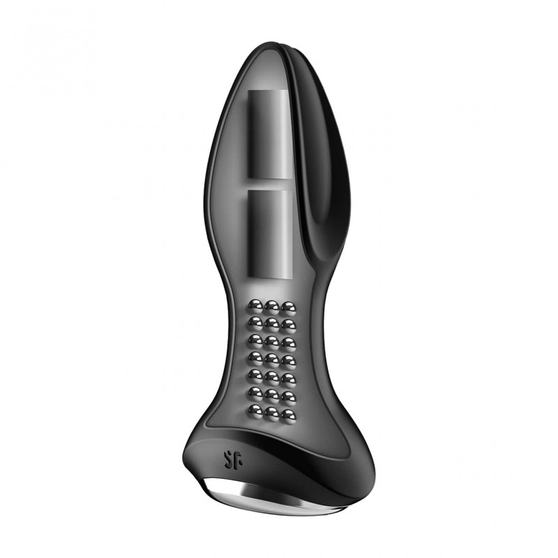 Satisfyer Rotator Plug 2 - gyöngyös anál vibrátor (fekete) 82008 termék bemutató kép