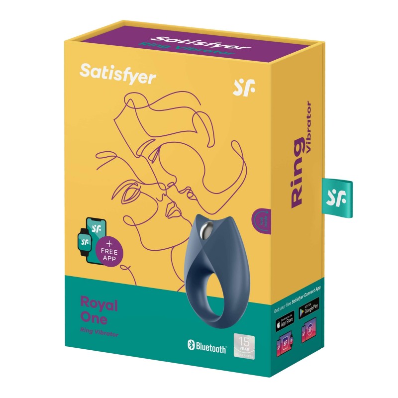Satisfyer Royal One - okos, akkus, vízálló péniszgyűrű (kék) 44490 termék bemutató kép