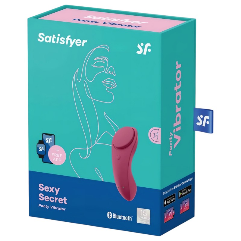 Satisfyer Sexy Secret - hordható App-vezérelt bugyi vibrátor (piros) 150645 termék bemutató kép