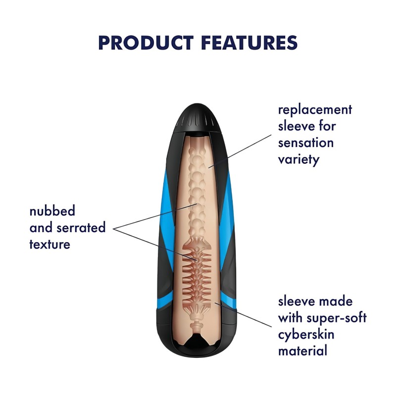Satisfyer Sleeve Tornado Bliss - maszturbátor betét férfiaknak 165506 termék bemutató kép