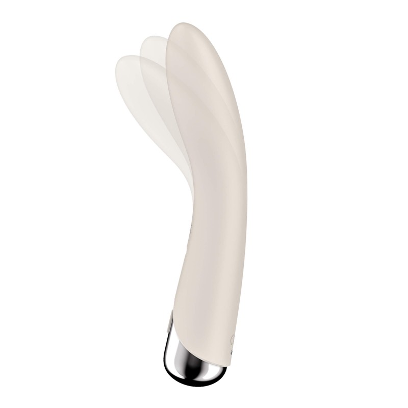Satisfyer Spinning Vibe 1 - forgó fejes G-pont vibrátor (bézs) 86642 termék bemutató kép