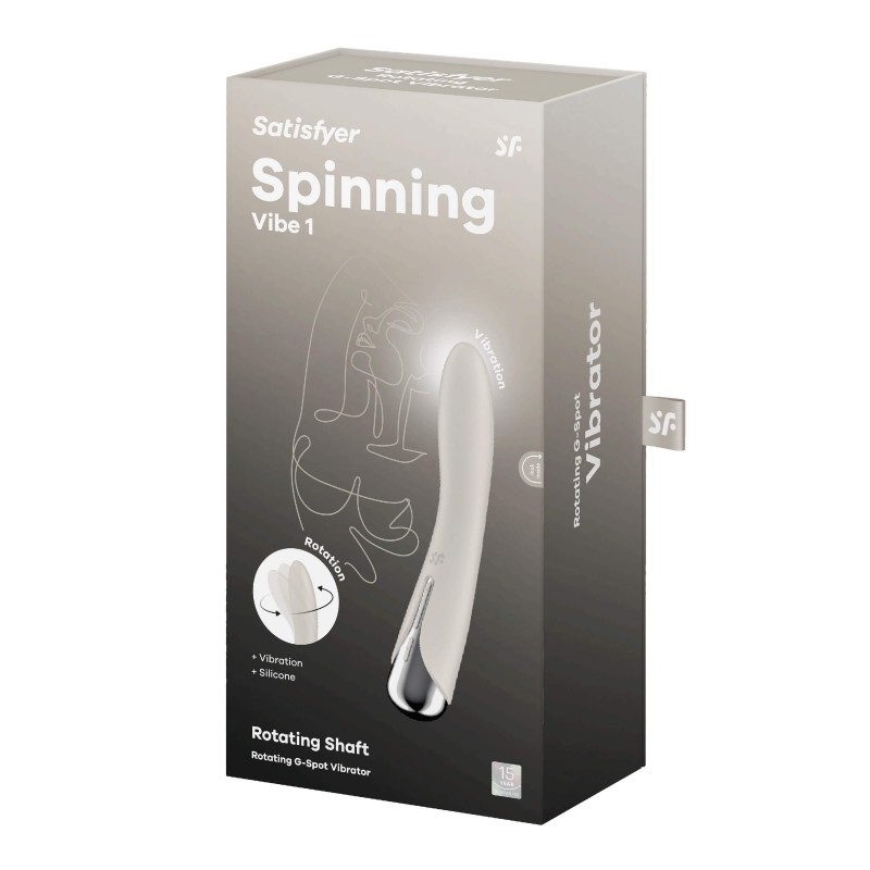 Satisfyer Spinning Vibe 1 - forgó fejes G-pont vibrátor (bézs) 86645 termék bemutató kép