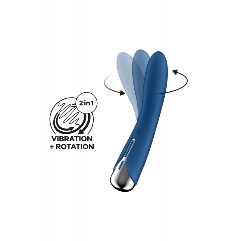 Satisfyer Spinning Vibe 1 - forgó fejes G-pont vibrátor (kék) 86647 termék bemutató kép