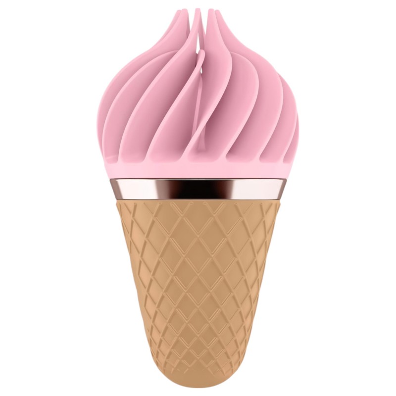 Satisfyer Sweet Treat - akkus, forgó csikló vibrátor (pink-barna) 116962 termék bemutató kép