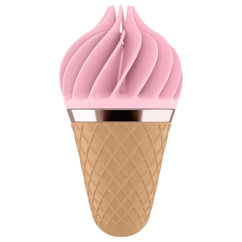 Satisfyer Sweet Treat - akkus, forgó csikló vibrátor (pink-barna) 116963 termék bemutató kép