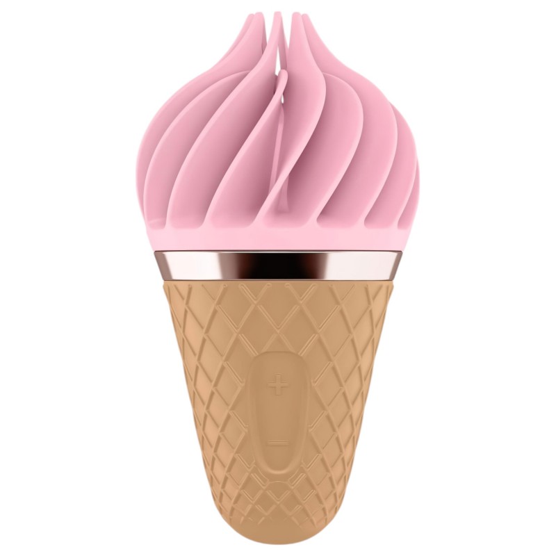 Satisfyer Sweet Treat - akkus, forgó csikló vibrátor (pink-barna) 116965 termék bemutató kép