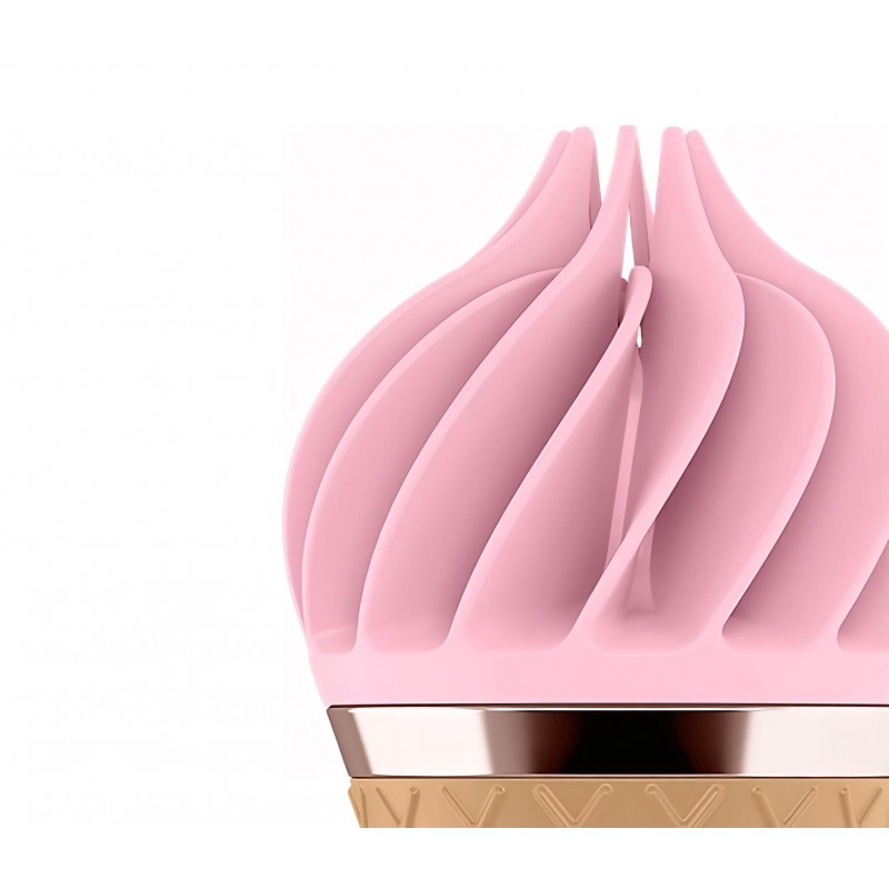 Satisfyer Sweet Treat - akkus, forgó csikló vibrátor (pink-barna) 116966 termék bemutató kép