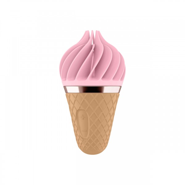 Satisfyer Sweet Treat - akkus, forgó csikló vibrátor (pink-barna)