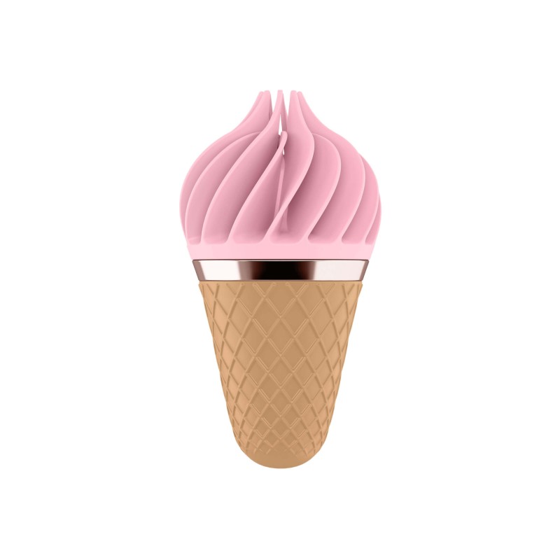 Satisfyer Sweet Treat - akkus, forgó csikló vibrátor (pink-barna) 38581 termék bemutató kép
