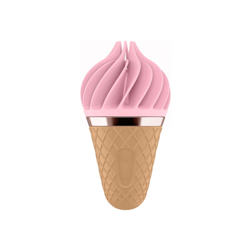 Satisfyer Sweet Treat - akkus, forgó csikló vibrátor (pink-barna) 38583 termék bemutató kép