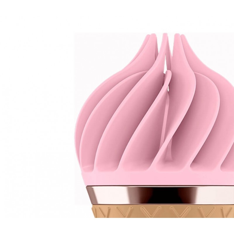 Satisfyer Sweet Treat - akkus, forgó csikló vibrátor (pink-barna) 45556 termék bemutató kép