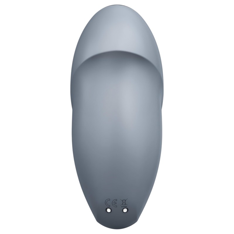 Satisfyer Tap & Climax 1 - 2in1 csikló vibrátor (szürke) 112649 termék bemutató kép