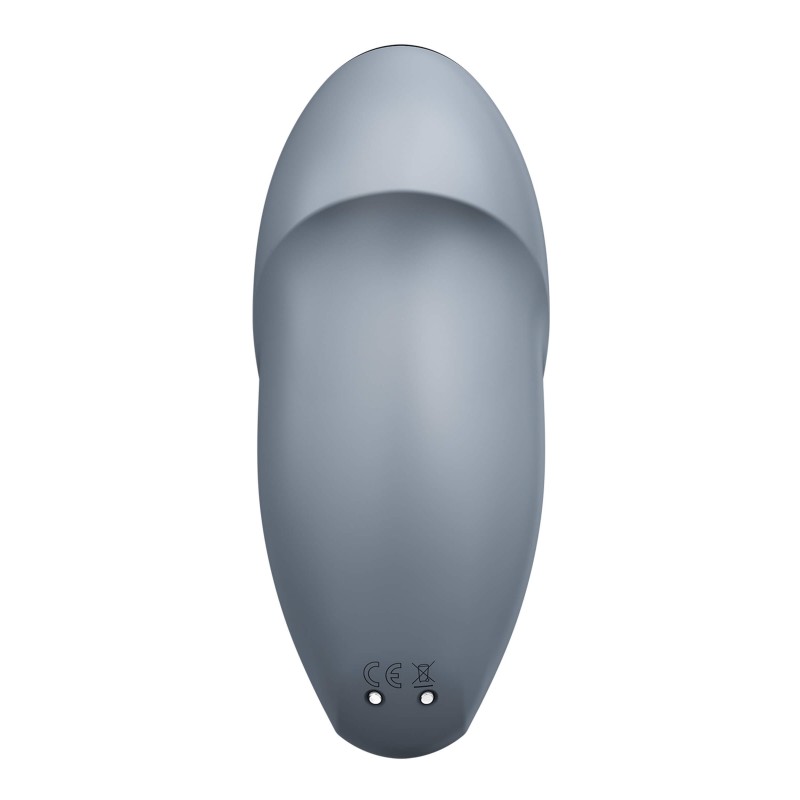 Satisfyer Tap & Climax 1 - 2in1 csikló vibrátor (szürke) 90458 termék bemutató kép