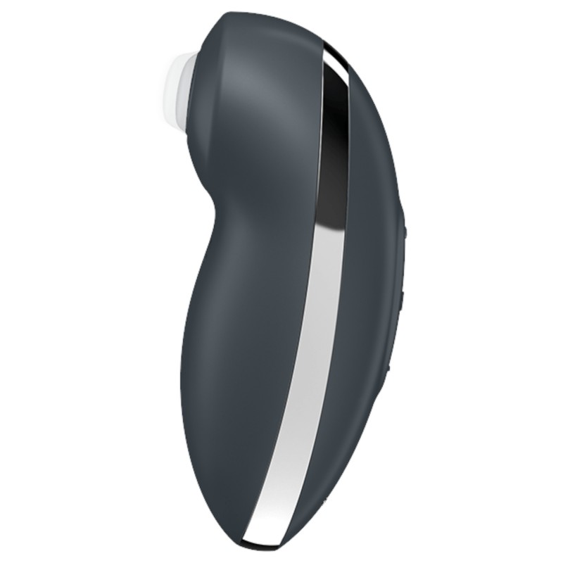 Satisfyer Tap & Climax 2 - 2in1 csikló vibrátor, csiklóizgató (szürke) 165481 termék bemutató kép