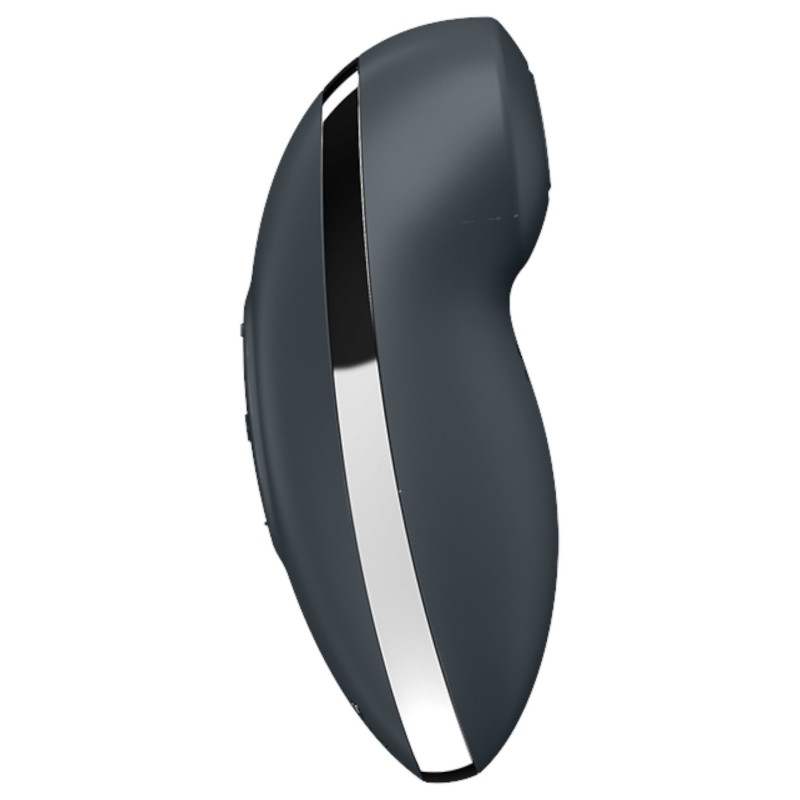 Satisfyer Tap & Climax 2 - 2in1 csikló vibrátor, csiklóizgató (szürke) 165483 termék bemutató kép