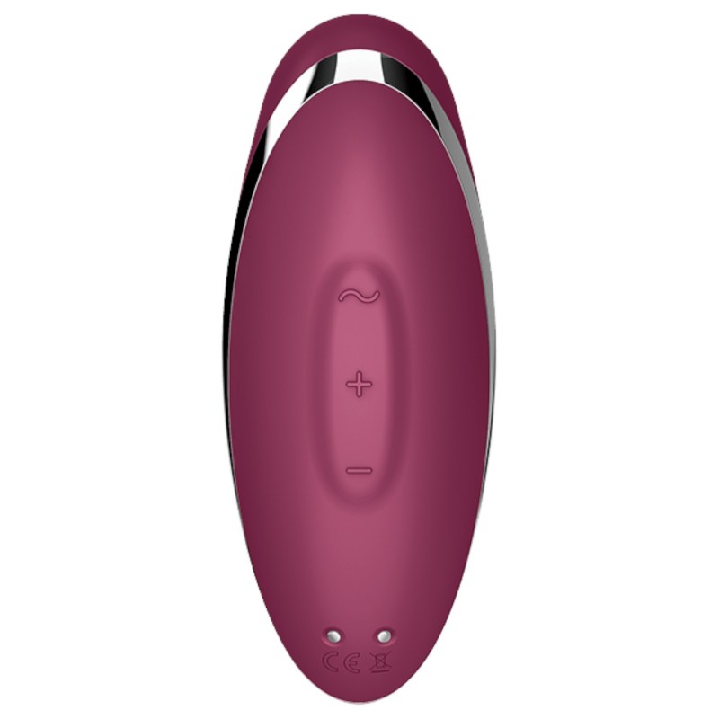 Satisfyer Tap & Climax 2 - 2in1 csiklóizgató és vibrátor (piros) 104475 termék bemutató kép