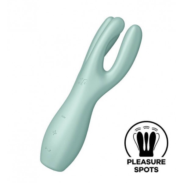 Satisfyer Threesome 3 - akkus csikló vibrátor (menta)