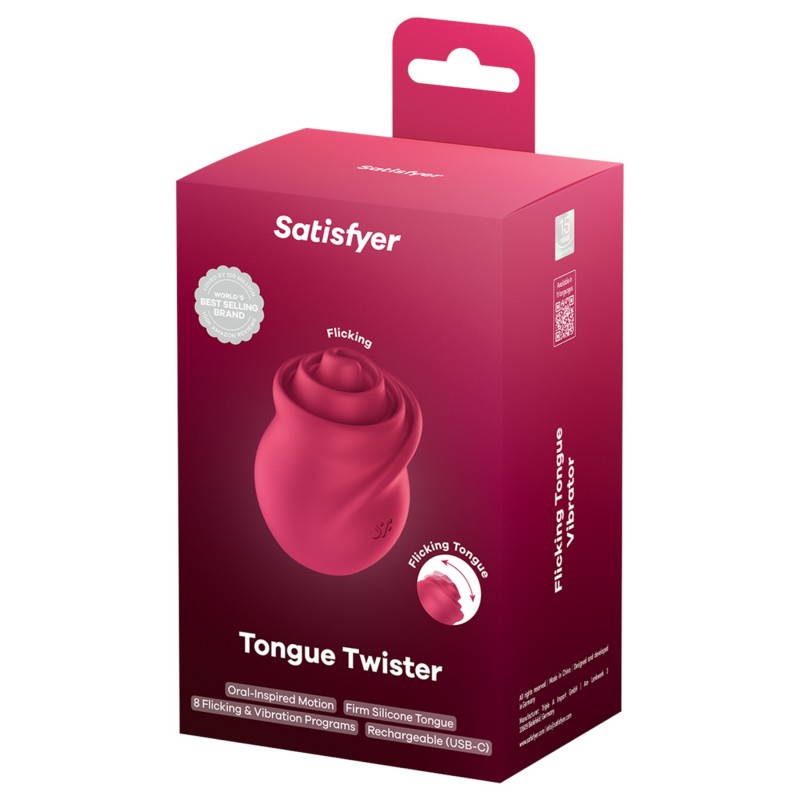 Satisfyer Tongue Twister - forgó nyelves csiklóvibrátor (pink) 125720 termék bemutató kép