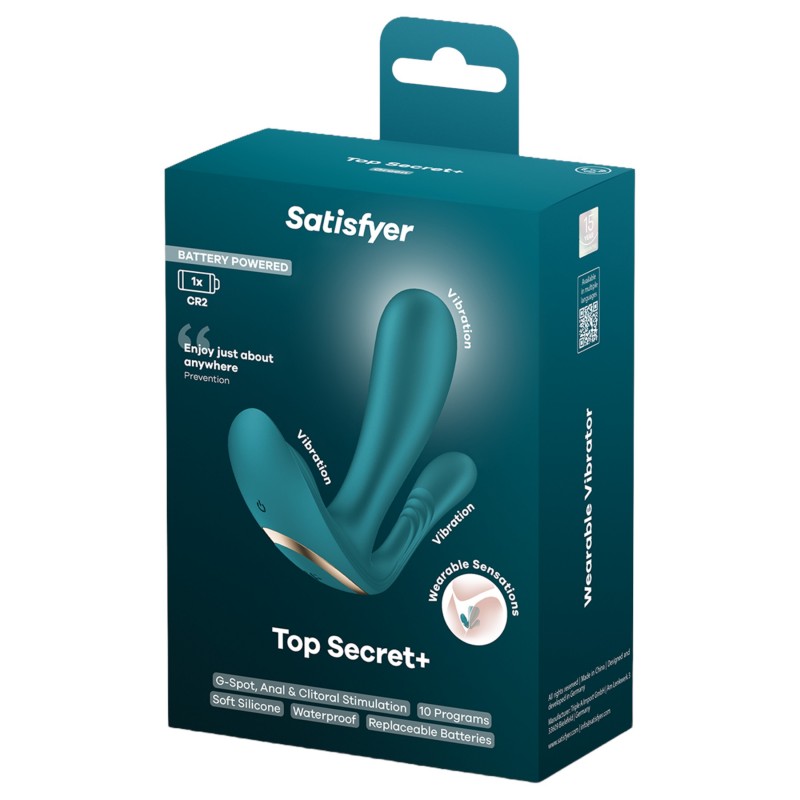 Satisfyer Top Secret+ - 3 ágú, hordható vibrátor (zöld) 125664 termék bemutató kép