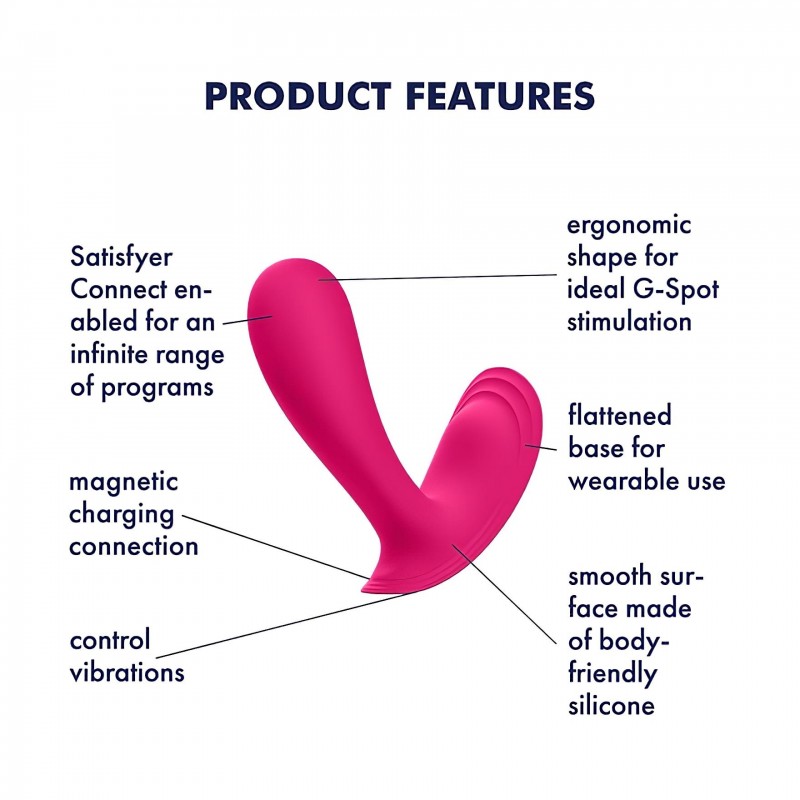 Satisfyer Top Secret - App-vezérelt vibrátor (pink) 147094 termék bemutató kép