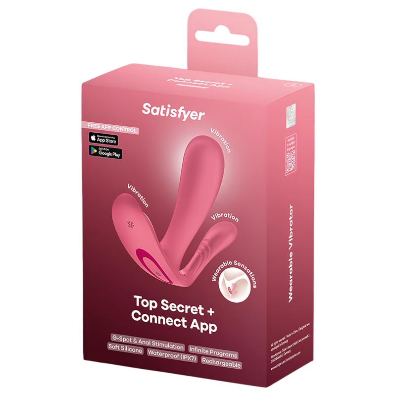 Satisfyer Top Secret+ - viselhető G-pont- és anál vibrátor (rózsaszín) 167463 termék bemutató kép