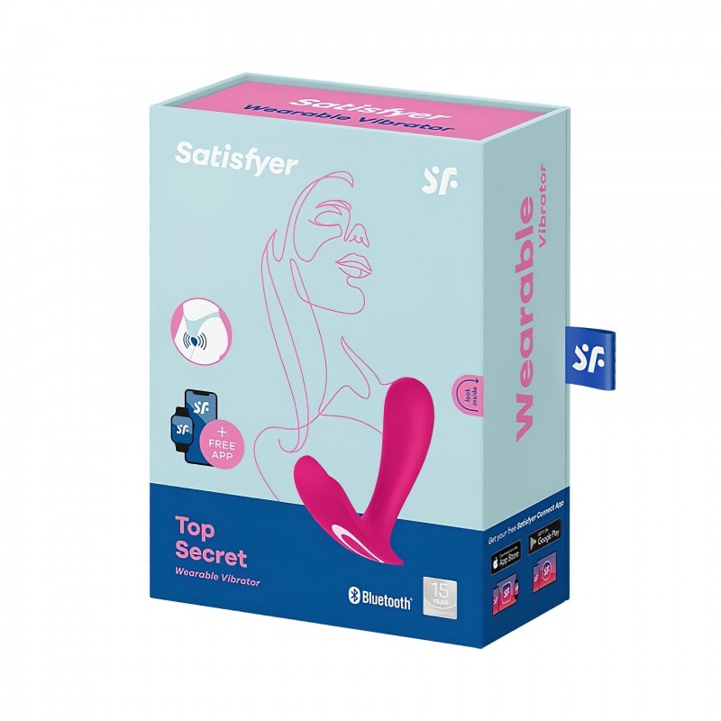 Satisfyer Top Secret – App-vezérelt vibrátor (pink) 139070 termék bemutató kép