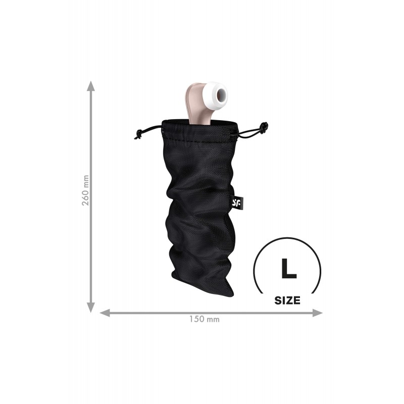 Satisfyer Treasure Bag L - diszkrét tároló táska - közepes (fekete) 89221 termék bemutató kép