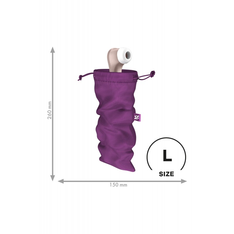 Satisfyer Treasure Bag L - diszkrét tároló táska - közepes (lila) 86687 termék bemutató kép