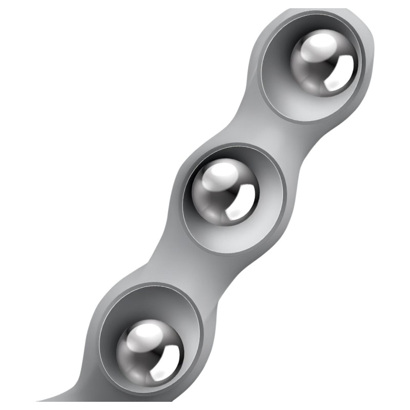 Satisfyer Triple Ball-R - gyöngyös dildó (szürke) 125766 termék bemutató kép