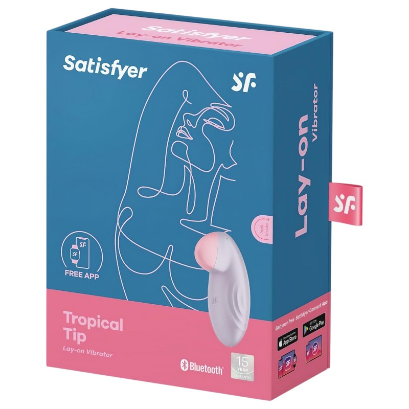 Satisfyer Tropical Tip - app-vezérelt csiklóvibrátor, csiklóizgató (lila) 154913 termék bemutató kép