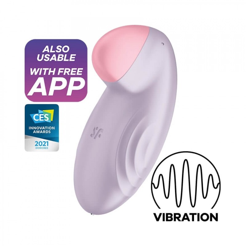 Satisfyer Tropical Tip - App-vezérelt csiklóvibrátor (lila) 68507 termék bemutató kép