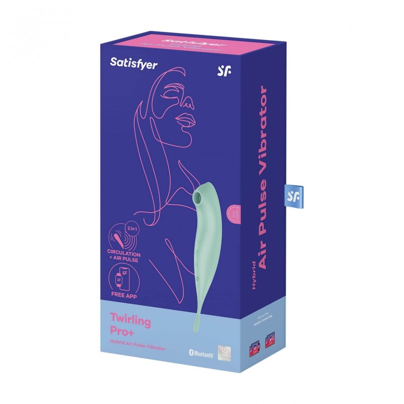 Satisfyer Twirling Pro - App-vezérelt csiklóvibrátor (menta) 64620 termék bemutató kép