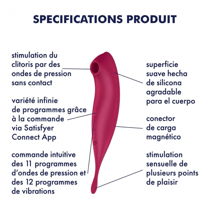 Satisfyer Twirling Pro - App-vezérelt csiklóvibrátor (piros) 64630 termék bemutató kép