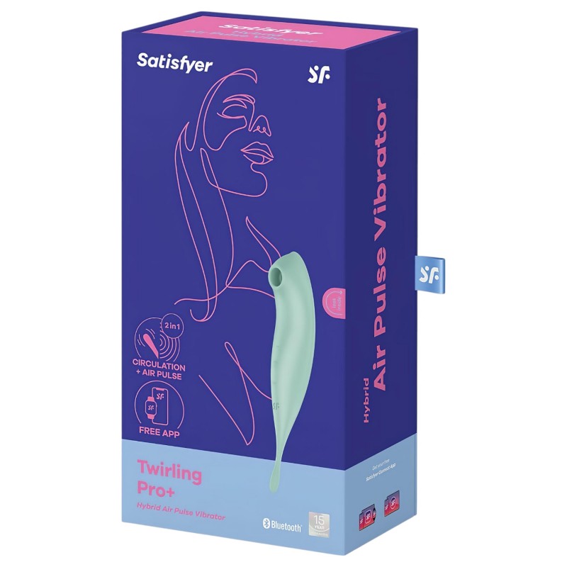 Satisfyer Twirling Pro - app-vezérelt csiklóvibrátor, csiklóizgató (menta) 165549 termék bemutató kép