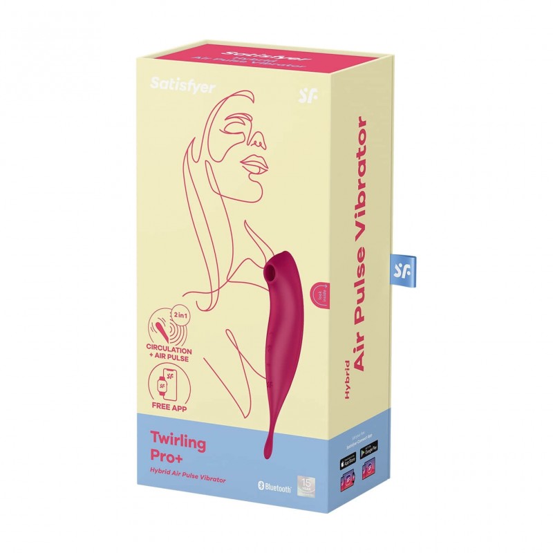 Satisfyer Twirling Pro - App-vezérelt csiklóvibrátor (piros) 87282 termék bemutató kép