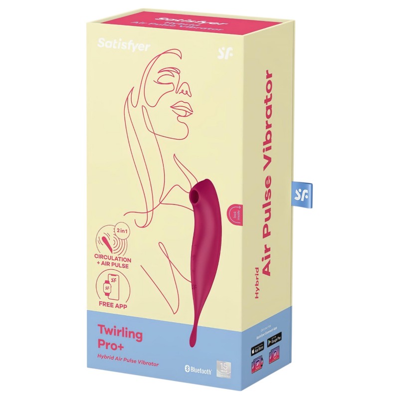 Satisfyer Twirling Pro - App-vezérelt csiklóvibrátor (piros) 138083 termék bemutató kép