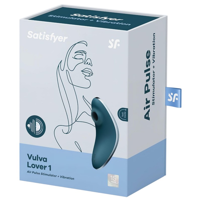 Satisfyer Vulva Lover 1 - akkus léghullámos csikló vibrátor (kék) 117521 termék bemutató kép