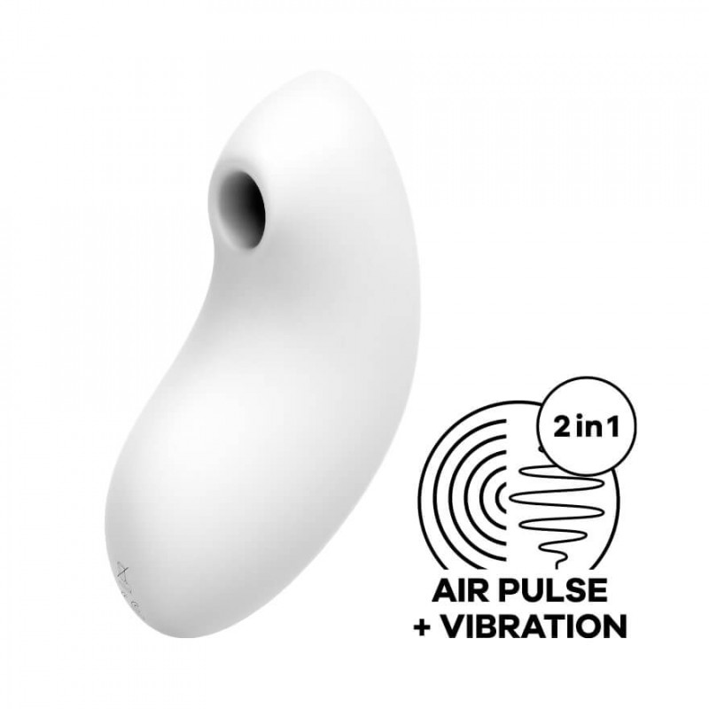 Satisfyer Vulva Lover 2 - léghullámos csikló vibrátor (fehér) 64656 termék bemutató kép