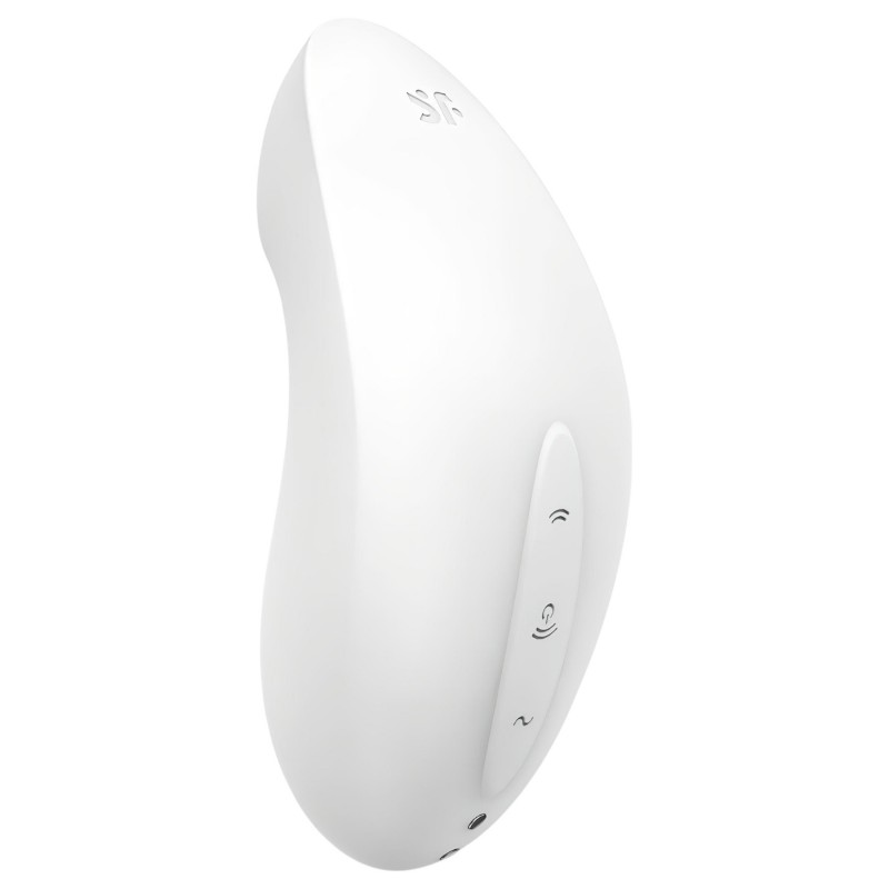 Satisfyer Vulva Lover 2 - léghullámos csikló vibrátor (fehér) 117145 termék bemutató kép