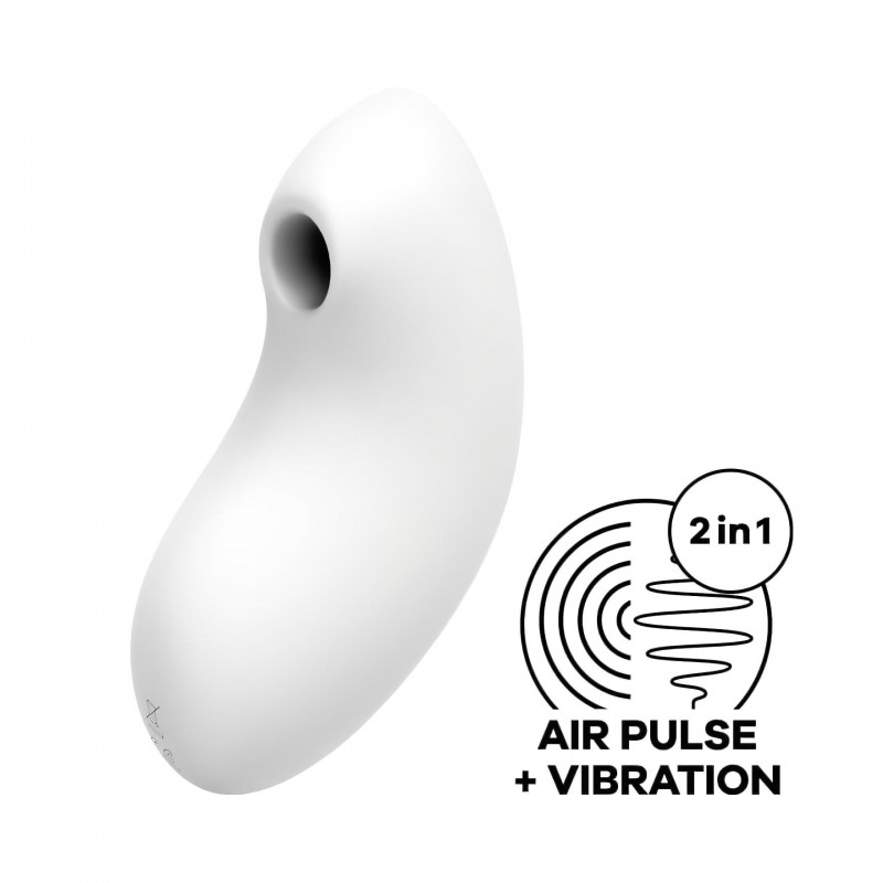 Satisfyer Vulva Lover 2 - léghullámos csikló vibrátor (fehér) 100717 termék bemutató kép