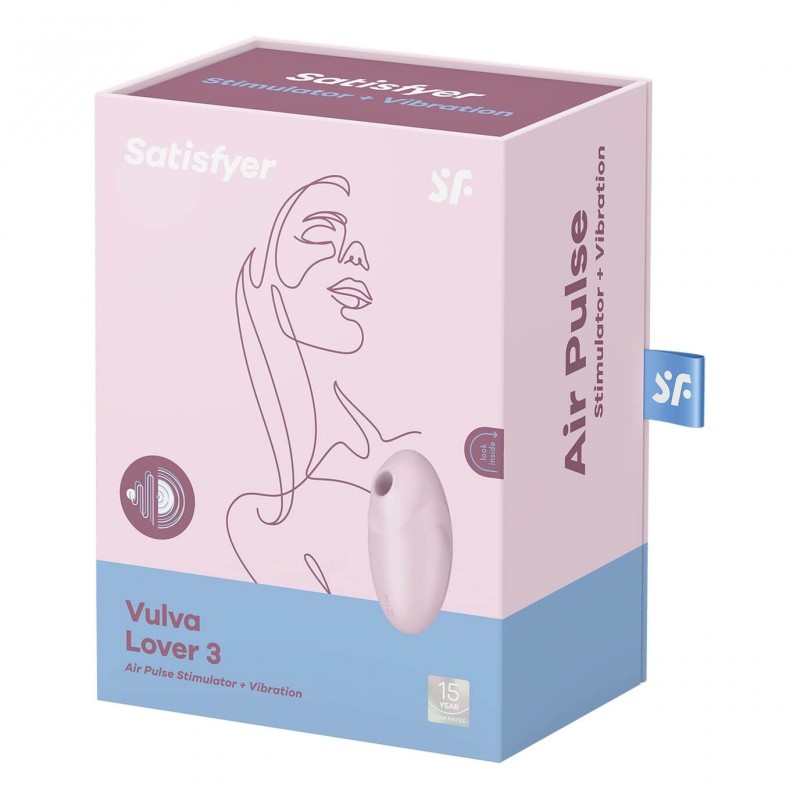 Satisfyer Vulva Lover 3 - akkus, léghullámos csiklóizgató (pink) 81252 termék bemutató kép