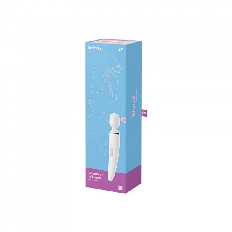 Satisfyer Wand-er Woman - vízálló masszírozó vibrátor (fehér) 91938 termék bemutató kép