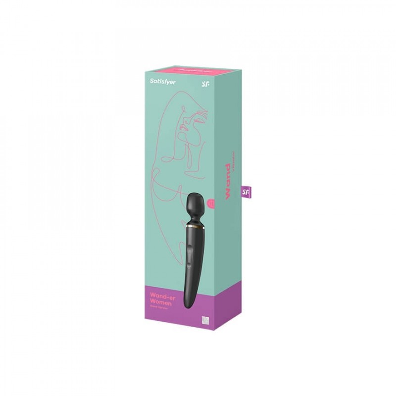Satisfyer Wand-er Woman - vízálló masszírozó vibrátor (fekete) 91945 termék bemutató kép