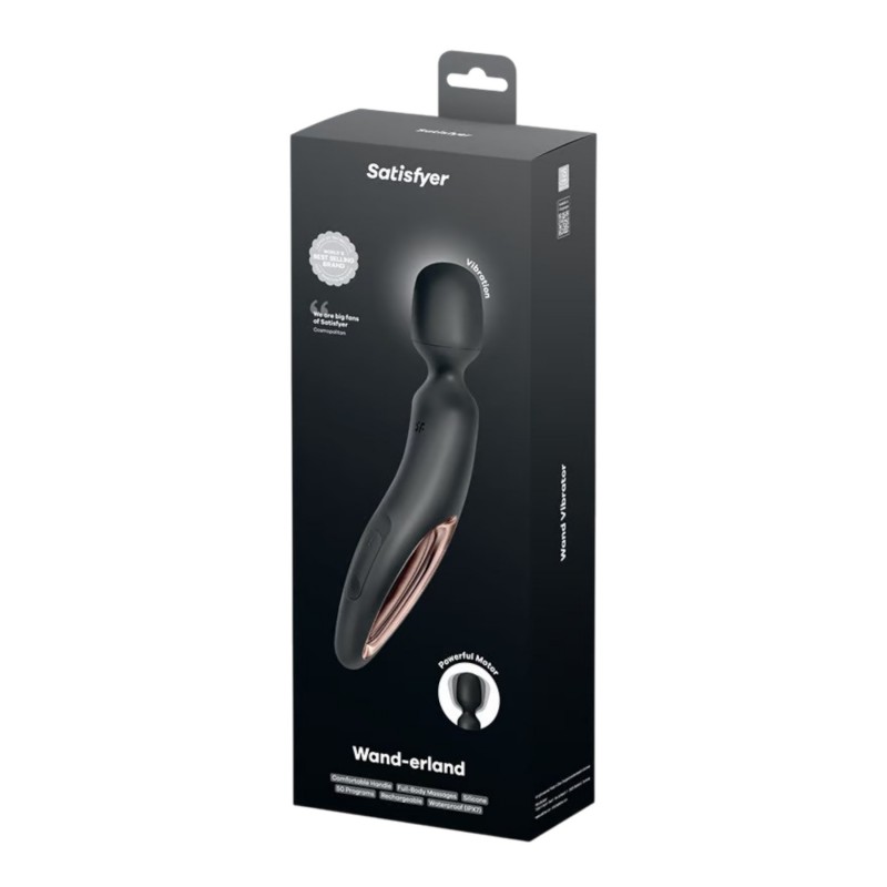 Satisfyer Wand-erland - masszírozó vibrátor (fekete) 119162 termék bemutató kép