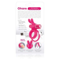 Screaming O Ohare - akkus, nyuszis, vibrációs péniszgyűrű (pink) 82199 termék bemutató kép